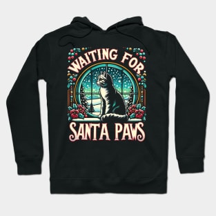 Waiting for Santa Paws - Christmas Kitty Hoodie